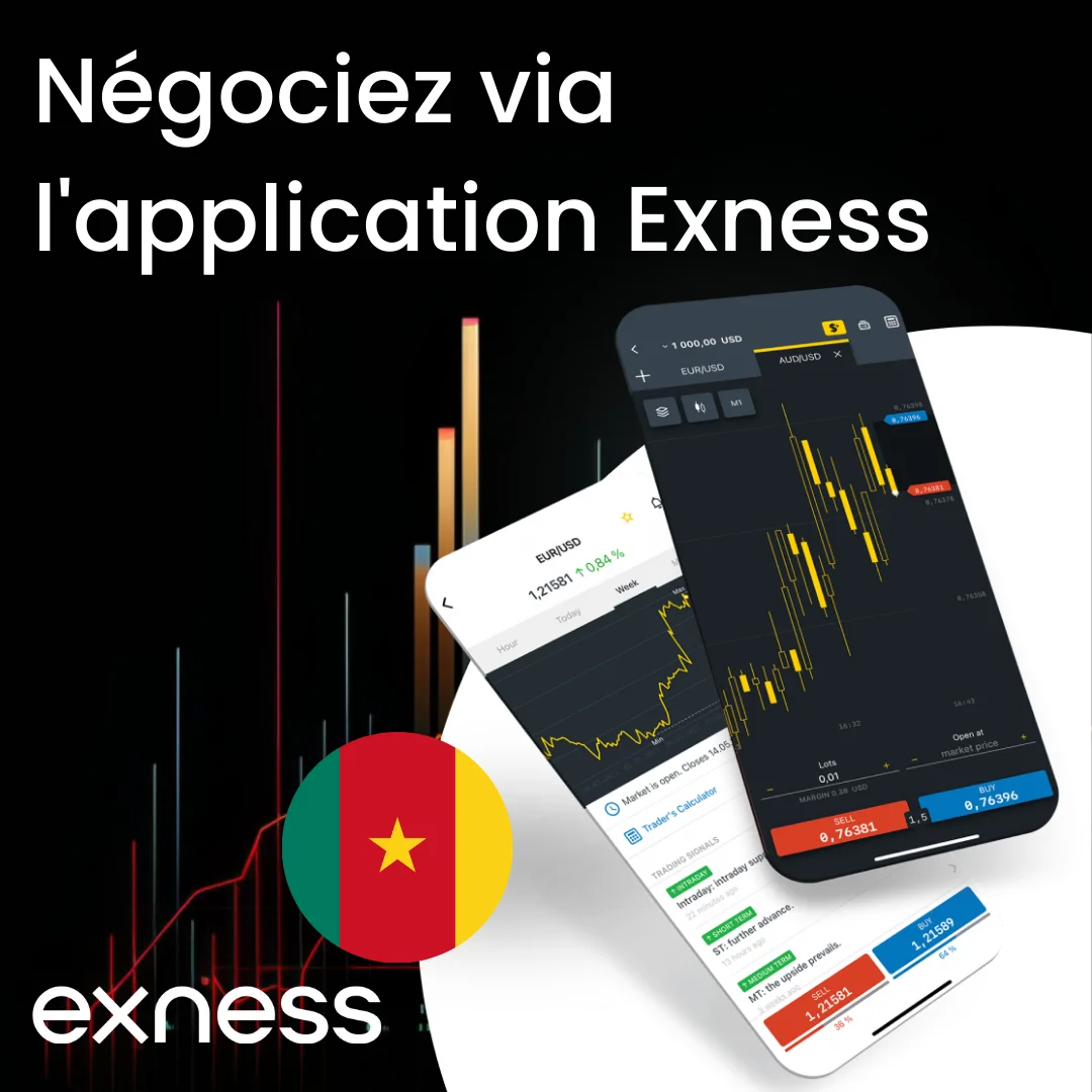 Trading via l'application mobile Exness