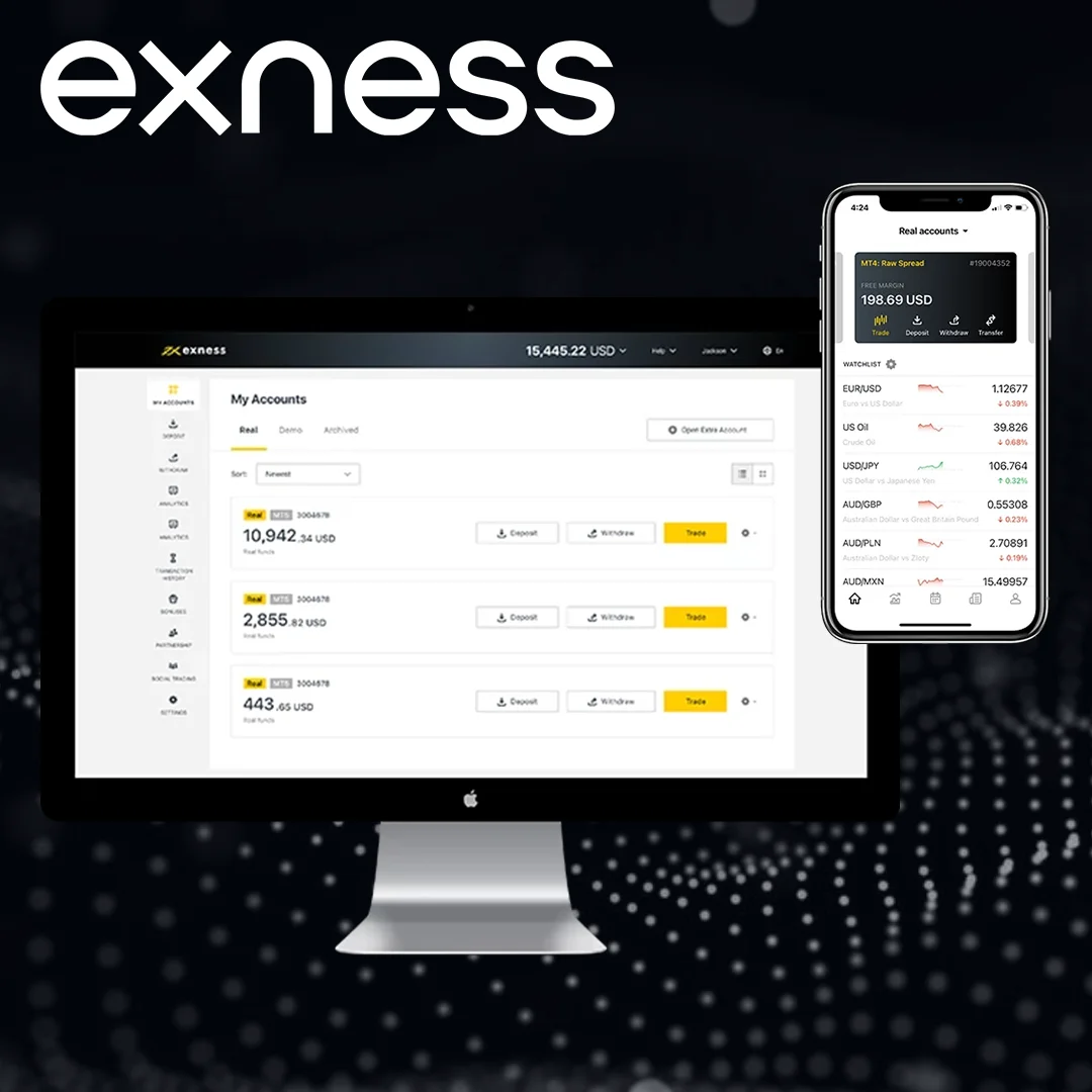 Application de trading social Exness